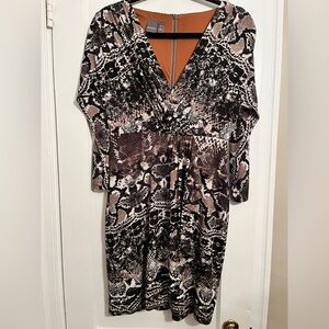 Muse snakeskin faux wrap mini dress